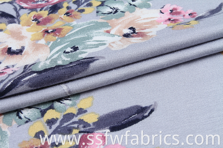 Elegant Rayon Grey Fabric